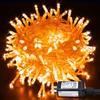JMEXSUSS Connectable 33ft Orange Christmas Lights Indoor, 100 LED Orange String Lights Clear Wire, 8 Modes Outdoor Christmas Twinkle Light Plug in for Tree Party Decoration view 1