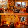 JMEXSUSS Connectable 33ft Orange Christmas Lights Indoor, 100 LED Orange String Lights Clear Wire, 8 Modes Outdoor Christmas Twinkle Light Plug in for Tree Party Decoration view 4