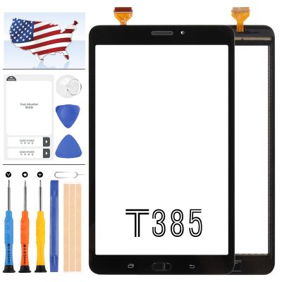 for Samsung Galaxy Tab A 8.0 2017 T385 Screen Replacement SM-T385 Touch Screen Sensor Digitizer Assembly Glass Panel Full Repair Parts Kit with Tools (Black)