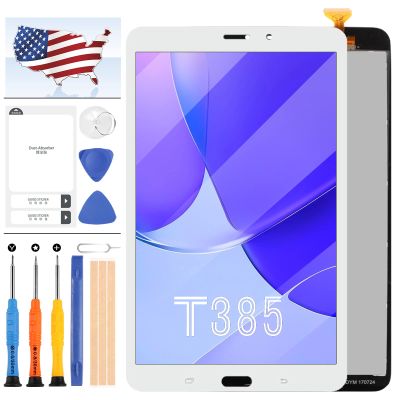 for Samsung Galaxy Tab A 8.0 2017 T385 LCD Screen Replacement for SM-T385 Display Matrix Touch Screen Sensor Digitizer Assembly Glass Repair Parts Kits with Tools (White)