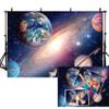 10x8FT Universe Outer Space Theme Backdrop Solar System Universe Galaxy Photography Background Milky Way Science Fiction Photo Studio Props for Children Happy Birthday Party Decor Banner view 1