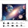 10x8FT Universe Outer Space Theme Backdrop Solar System Universe Galaxy Photography Background Milky Way Science Fiction Photo Studio Props for Children Happy Birthday Party Decor Banner view 3