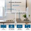 BONTEC Dual Monitor Desk Mount, Full Motion Adjustable White Monitor Stand for 1327 Inch Screens, Heavy Duty Arms Hold 22 lbs Each, VESA 75x75/100x100, C Clamp and Grommet Base, Cable Management view 3