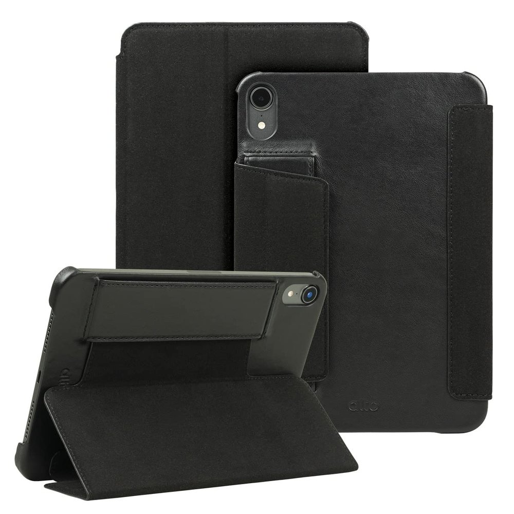 Alto Leather Folio Case for iPad mini 6, Premium Italian Leather Case for Apple iPad mini 6th Gen (Raven Black)