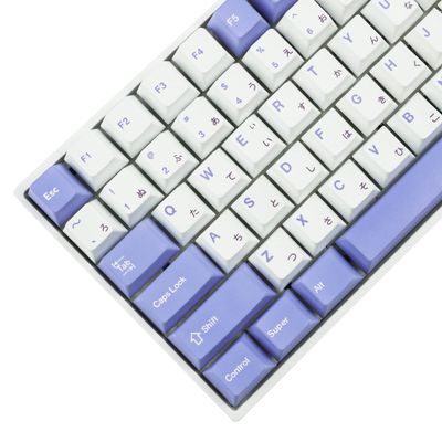 137 Keys Rabbit Cherry Profile Purple White PBT Dye Sub Japanese Keycaps for MX Mechanical Keyboard GMMK Filco 104 TKL GK61 KBD75 96 GK64 68 (137 Key Rabbits)