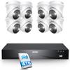 ZOSI 32CH 4K PoE Security Camera System, 8pcs 8MP Outdoor Indoor Metal Dome Cameras, Color Night Vision, Person Vehicle Detection, 2 Way Audio, 16 Port 32 Channel NVR with 4TB HDD for 24/7 Recording view 1