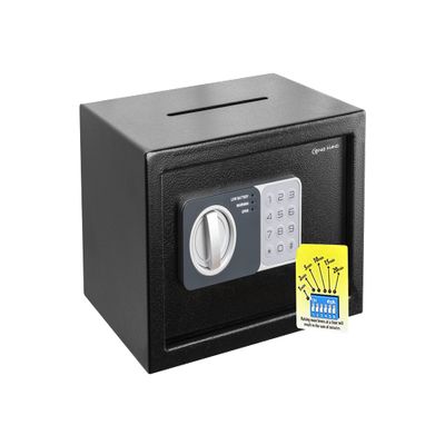 Genie Hand  Time Delay Safe, Anti Robbery Safe Box, Timed Controlled Opening  B-Class Lock  Anti Bounce Technology (Medium  Depository)