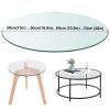 KDLKCT6 Tempered Glass Table Top,Strong Hardness,Protect The Desktop,Plate Glass,Round Glass Top 15in17in20in21in25in27in28in,Thickness: 9mm, Polished Edge (Color : Clear, Size : 45CM(17.7IN)) view 3