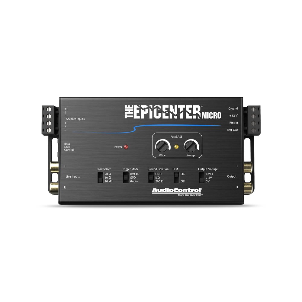 AudioControl The EPICENTER Micro Bass Restoration Processor & Line Output Converter, Car Audio Compact Bass Booster w/ACR-4 Remote Control