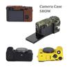 Silicone Brown Camera Case Armor Skin Body Cover Protector for Sony Alpha 7c A7c mirrorless Camera, Brown, camera case view 3