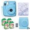 Fujifilm Instax Mini 11 Instant Camera Sky Blue + Fuji Film Value Pack (40 Sheets) + Shutter Accessories Bundle, Incl. Compatible Carrying Case, Quicksand Beads Photo Album 64 Pockets view 1