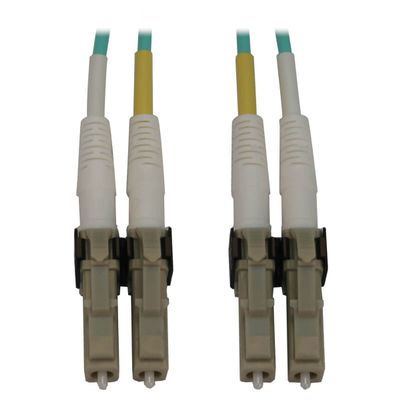 Tripp Lite Switchable Fiber Cable, 400G Duplex Multimode 50/125 OM3 (LC Duplex-PC/LC Duplex-PC), Round LSZH Jacket, Aqua, 6 Meters / 19.7 Feet, Lifetime Limited Manufacturer's Warranty (N820X-06M)