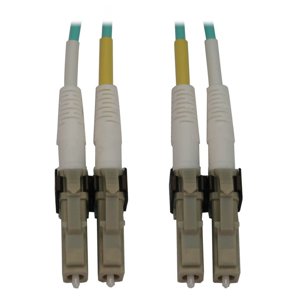 Tripp Lite Switchable Fiber Cable, 400G Duplex Multimode 50/125 OM3 (LC Duplex-PC/LC Duplex-PC), Round LSZH Jacket, Aqua, 6 Meters / 19.7 Feet, Lifetime Limited Manufacturer's Warranty (N820X-06M)