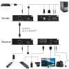LornCeng 4K HDMI KVM Extender Over Ethernet Cat6 up to 394ft(120m), 1080P@120Hz, Zero Latency, Keyboard & Mouse Over CAT5a, IR, RS232, Audio, EDID, 4 USB2.0-A via Gigabit Switches view 2