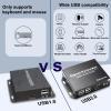 LornCeng 4K HDMI KVM Extender Over Ethernet Cat6 up to 394ft(120m), 1080P@120Hz, Zero Latency, Keyboard & Mouse Over CAT5a, IR, RS232, Audio, EDID, 4 USB2.0-A via Gigabit Switches view 4