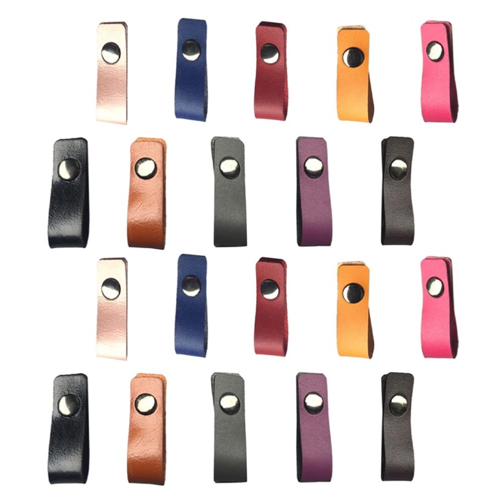 Hemobllo 20pcs Microfiber Assorted Usb Cable Organizers for Earphones Charging Cables More Compact Wire Holders for Home Office Use