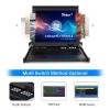 17" LCD KVM Console 8 Port VGA, Yinker Rackmount KVM Switch Fit 1U 19" Rack, Keyboard Monitor Touchpad Drawer Integrated + Cables view 2