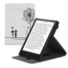 kwmobile Cover Compatible with Amazon Kindle Paperwhite 11. Generation 2021 Case - Stand + Strap - Dandelion Love Black/White view 1