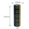 2PC 15000 uf 100v JCCON Black Gold Audio Amplifier Filter Capacitor 35x100 Two pins view 4