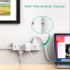 Surge Protector Power Strip - 9 Widely Spaced Multi Outlets, Wall Mount, 3 Side Outlet Extender with Extension Cord, Flat Plug, Overload Protection, Home Office Dorm Room Essentials (5FT, White) view 3