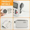 Portable Shower Speaker With LCD Display, AM/FM Radio/RDS System, Long Playback Time, 20 Preset Stations for Bathroom, Hot Tub, Outdoor (White) view 4