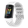 BabyValley Bands Compatible with Fitbit Charge 5 Bands, Replacement Soft Silicone Watch Straps Soft Wristband for Fibit Charge 5 Fitness & Health Tracker Women&Men (White) view 1
