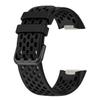 BabyValley Bands Compatible with Fitbit Charge 5 Bands, Replacement Soft Silicone Watch Straps Soft Wristband for Fibit Charge 5 Fitness & Health Tracker Women&Men (Black) view 3