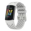 BabyValley Bands Compatible with Fitbit Charge 5 Bands, Replacement Soft Silicone Watch Straps Soft Wristband for Fibit Charge 5 Fitness & Health Tracker Women&Men (Lunar White) view 2