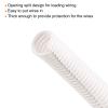 MECCANIXITY Split Wire Loom Tubing PE Corrugated Pipe Conduit 8M/26ft Length 17x21.2mm White for Wire Cable view 4
