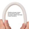 MECCANIXITY Split Wire Loom Tubing PE Corrugated Pipe Conduit 10ft Length 10x13mm White for Wire Cable view 3