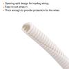 MECCANIXITY Split Wire Loom Tubing PE Corrugated Pipe Conduit 10ft Length 10x13mm White for Wire Cable view 4
