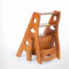Step Stool, 4-Step or 3-Step Folding, Portable, Made of The Solid Wood, Three Color Available (3-Step Stool-Chair) view 4