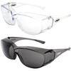 Global Vision Oversite OTG RX Safety Glasses for Men & Women ANSI Z87.1 Fitover One-Piece Lens 2 Pair w/Clear & Smoke Matching Frames view 1