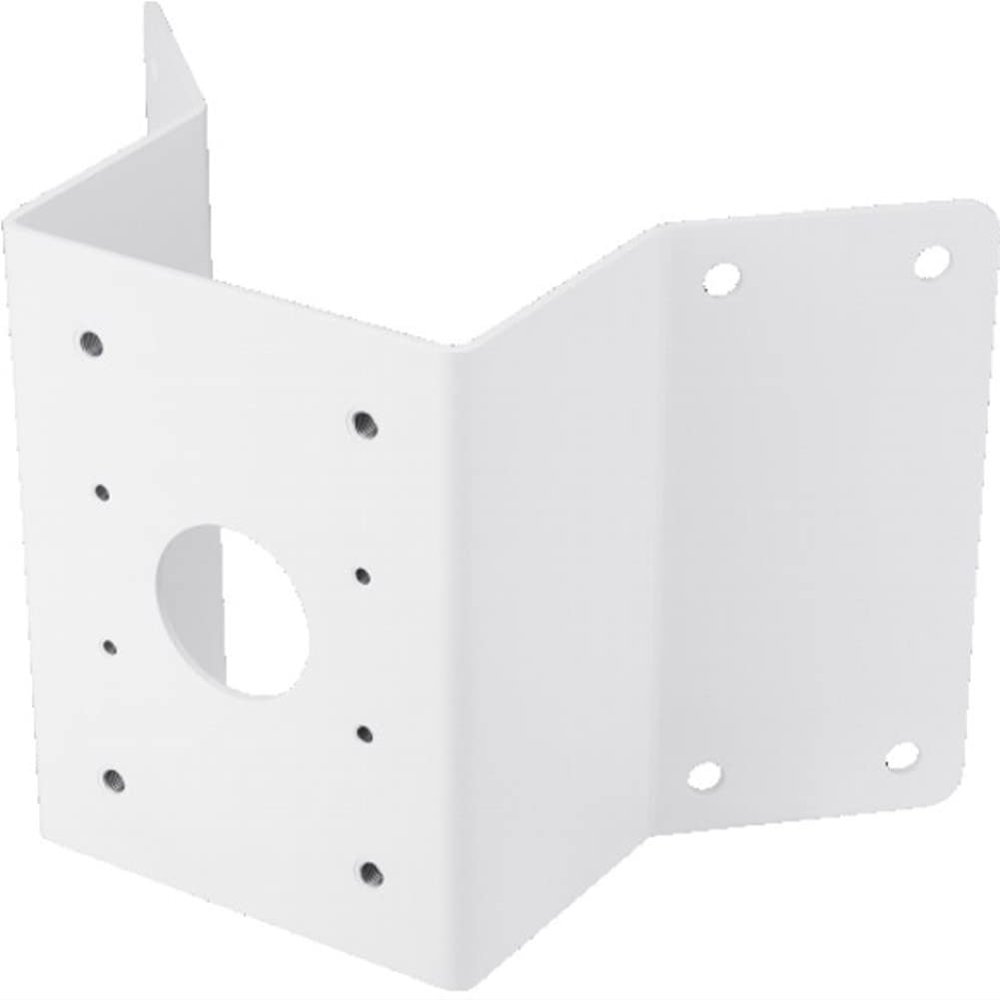 Hanwha Techwin SBP-300KMW1 Corner Mount Base, White, for use with SBP-300WMW1 White Wall Mount, Made of Aluminum