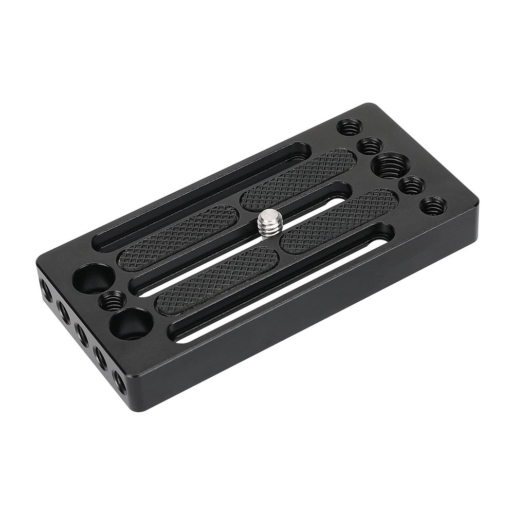 CAMVATE (Extended Version) DSLR Camera Baseplate Tripod Head Mount with Adjustable 1/4"-20 Mounting Stud - 3034