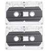 ARTIBETTER 30 Minute Blank Cassette Tapes 2 Pack Transparent Shell Audio Tape for Voice Recording Music Teaching DIY Supplies view 1