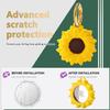 GOLLEY Compatible with Apple AirTag Case for AirTag Keychain,Airtag Holder,Protective Air Tag Holder, Portable Keyring Cover (Sunflower) view 2