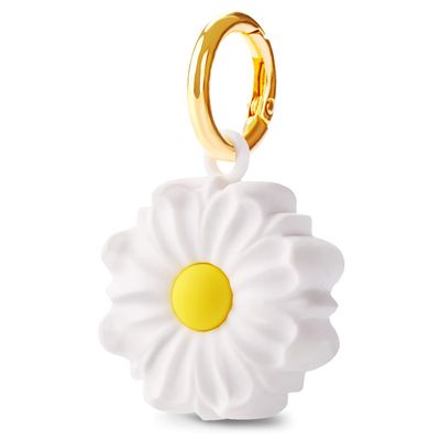 GOLLEY Compatible with Apple AirTag Case for AirTag Keychain,Airtag Holder,Protective Air Tag Holder, Portable Keyring Cover (Daisy)