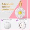 GOLLEY Compatible with Apple AirTag Case for AirTag Keychain,Airtag Holder,Protective Air Tag Holder, Portable Keyring Cover (Daisy) view 2