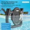 TELESIN Dome Port with Diving Stabilizer Kit for GoPro Hero 12 Hero 11 Hero 10 Hero 9 Black, Underwater Waterproof Housing Dive Case Diving Rig Tray Anti-Fog Insert for Go Pro 12 11 10 9 Accessories view 2