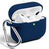 IceSword Airpods Pro 2nd/1st Generation Case Cover, Full Protective Silicone AirPods Skin Soft Shell Shock-Absorbing Protective Full-Body Keychain for Women Men [Front LED Visible] Airpods - Blue view 1