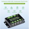 Industrial Grade USB HUB, Extending 4X USB 2.0 Ports, Switchable Dual Hosts @XYGStudy (USB-HUB-2IN-4OUT) view 2