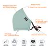 SPRING SEAON Reusable Cloth Face cover, 5Pcs Waterproof with Lanyard Adjustable Straps and Nose Wire Size S-M view 2
