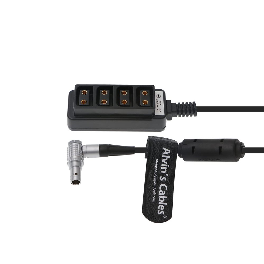 2-Pin to 4 D-Tap Female Breakout-Splitter Power-Cable with Regular for Phantom-Flex4K|ARRI RED DSMC2 Jetpack|RTmotion Sidekick 2Pin Male to 4-Port Dtap 12V Output Avin's Cables