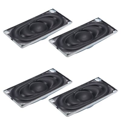 Heyiarbeit 4Pcs 2W 8 Ohm DIY Magnetic Speaker 40 x 20mm (L x W) Rectangle Shape Replacement Loudspeaker