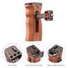 Andoer Adjustable Wooden Camera Cage Handle Left/Right Side Hand Grip 1/4 Inch Screw ARRI-Style Mount with Cold Shoe Mount Mini Wrench Compatible with SmallRig Video Cage view 4
