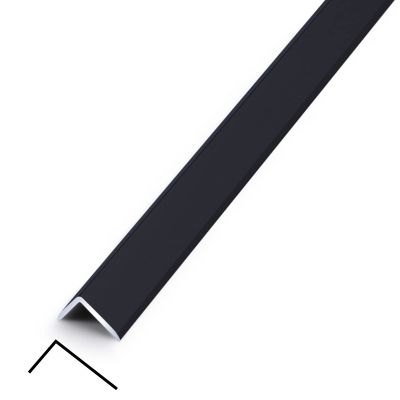 LJHU Threshold Transition Strips Smoothfluted Stair Edging with Rust-Proof Surface, Metal Edge Trim for Stair/Table Corner, Anti-Collision Lightweight Flooring Reducer (Color : Black)