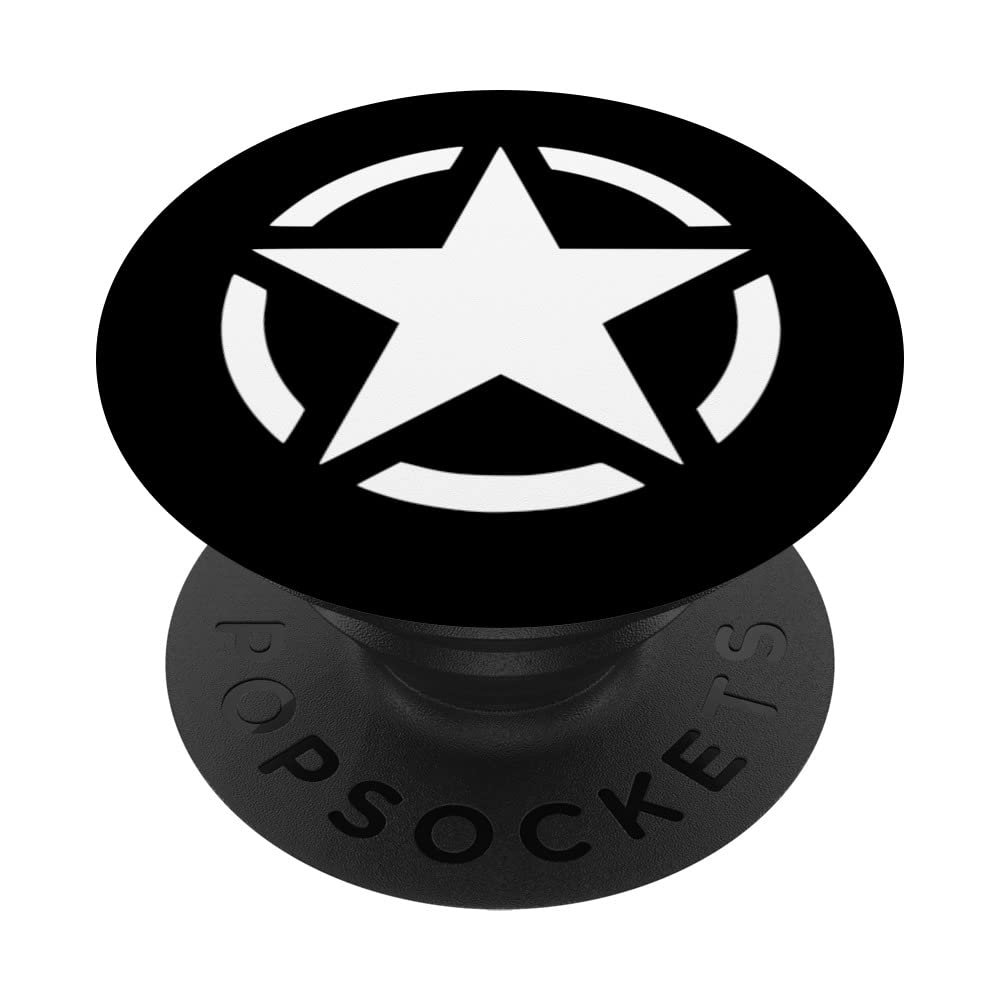 Vintage WW2 - WWII Military Vehicle White Star Broken Circle PopSockets Swappable PopGrip