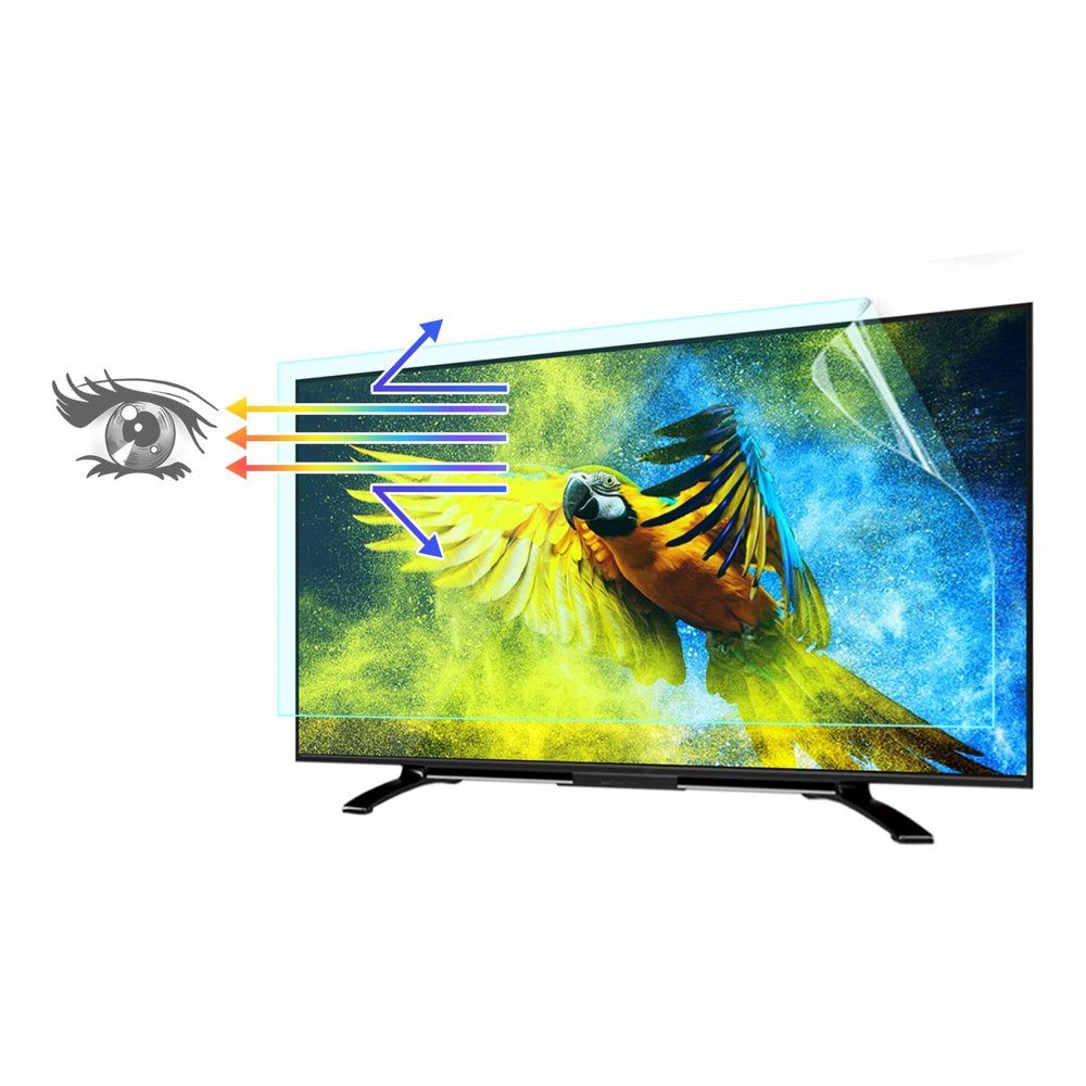 Anti Blue Light Screen Protector for 43 Inches TV - Matte Anti-Glare, Anti-Scratch Film for LCD, LED, 4K OLED & QLED HDTV / 50in 43.11inx24.25in