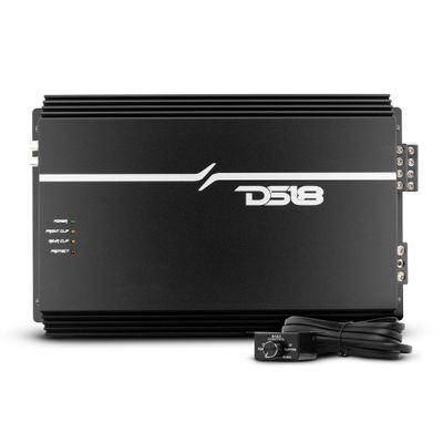 DS18 EXL-P2000X1D Korean 1-Channel Monoblock Subwoofer Car Audio Amplifier Competition Grade Class D MOSFET Amp 2000 Watts Rms - Remote BASS Knob Included